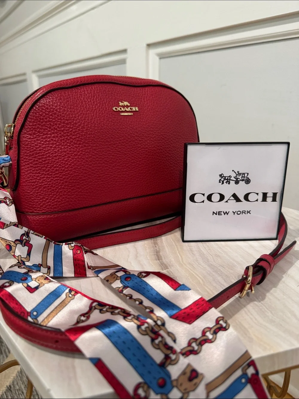 Coach Bag Dome Pebbled Leather Crossbody Bag NWT - Picture 1 of 17
